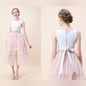 Chicwish tulle skirt + top NWT
